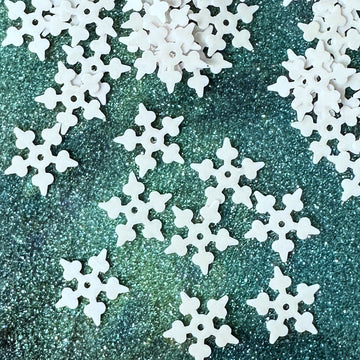 10mm Starflake White Glossy 50 grams
