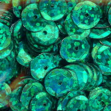 8mm Slightly Cupped Hologram Deep Emerald 50 grams