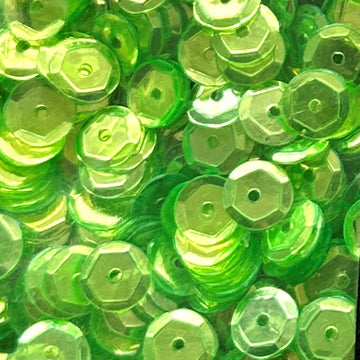 5mm Slightly Cupped Lime Ice 50 Grams