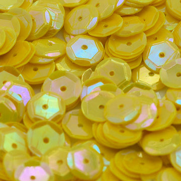 8mm Slightly Cupped Opaque Iridescent Sunflower 50 Grams