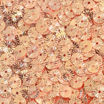 6mm Flat Embossed Luminous Peach Sherbet 50 grams