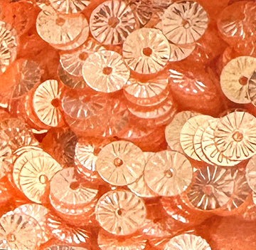 6mm Flat Embossed Peach Ice