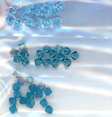 Swarovski 4mm Bicone Aquas Mix