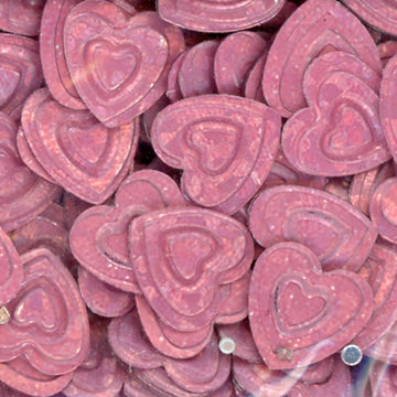 7mm Hearts Hologram Medium Pink
