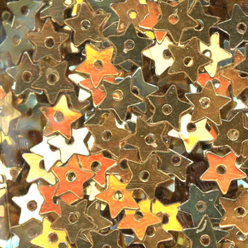 5mm Stars Metallic Gold