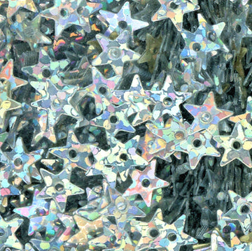 5mm Stars- Hologram Silver 100 Grams