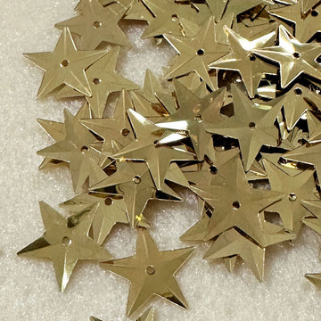 15mm Stars Metallic Old Gold