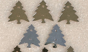 Christmas Trees Metallic Gold