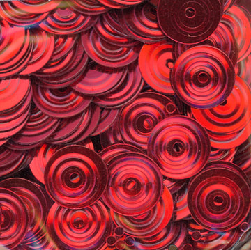 8mm Circle Metallic Red 100 grams