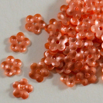 5mm Satin Flower Light Burnt Orange