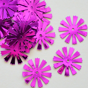 17mm Spokes Metallic Fuchsia 1450 count