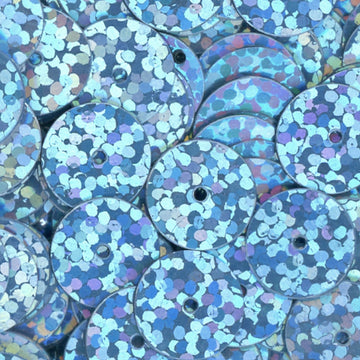 10mm Flat Hologram Light Blue