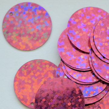 20mm Hologram Paillette Adobe Rose