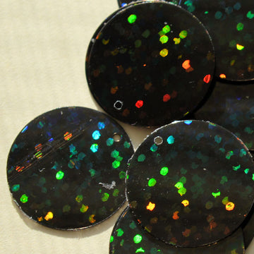 20mm Hologram Paillette Black