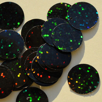 20mm Hologram Paillette Black 1000 count
