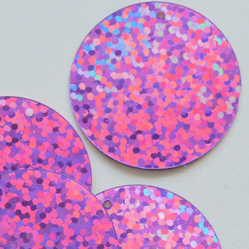 30mm Paillette Hologram Dark Pink