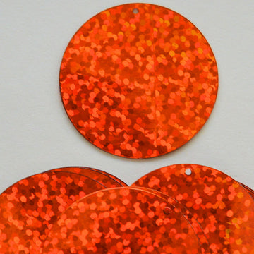 30mm Paillette Hologram Orange 500 Count