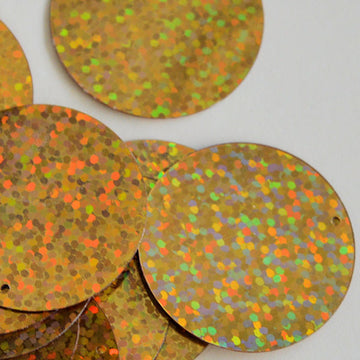 30mm Paillette Hologram Vintage Gold 500 Count