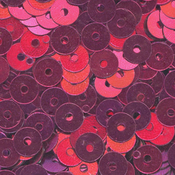 5mm Flat Metallic Rose Red
