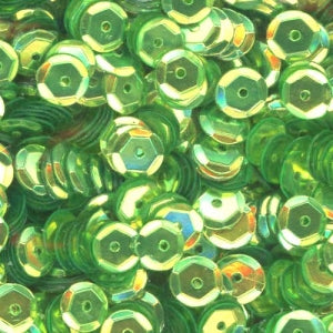 8mm Slightly Cupped Metallic Spring Green 100 grams