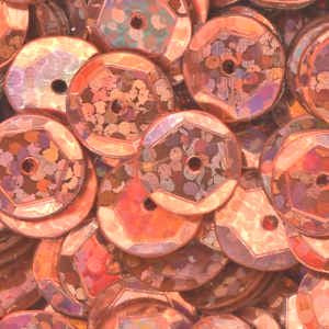 8mm Slightly Cupped Hologram Peach- 100 grams