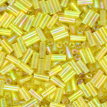 4.5mm Bugle Iridescent Lemon Yellow