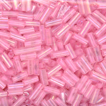 4.5mm Bugle Iridescent Pink Flamingo
