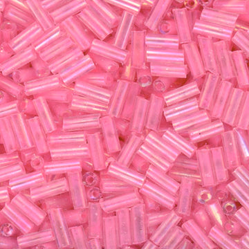 4.5mm Bugle Iridescent Dark Pink 500 Grams