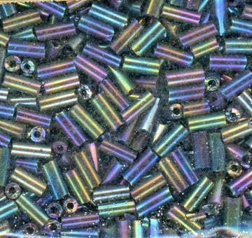 4.5mm Bugle Iridescent Black 500 Grams