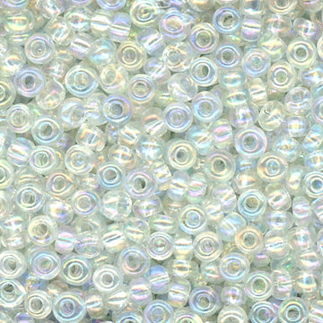 8/0 Bead Clear Iridescent 100 Grams