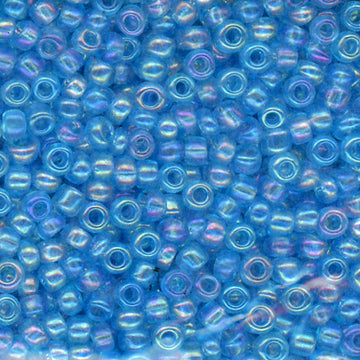 8/0 Bead Iridescent Ocean Blue Green 100 Grams