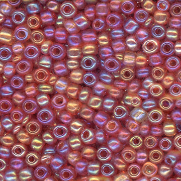 8/0 Bead Iridescent Strawberry 100 Grams