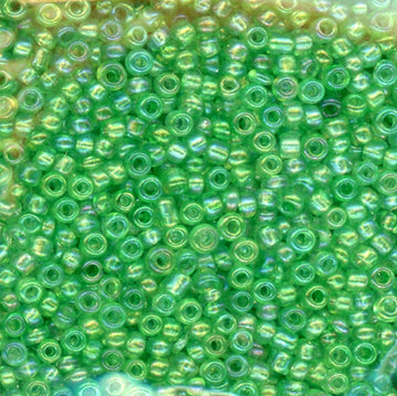 15/0 Bead Clear Iridescent Appletini