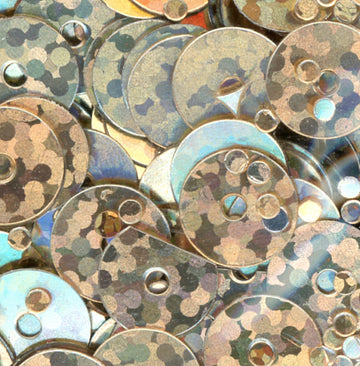 6mm Flat Hologram Old Gold