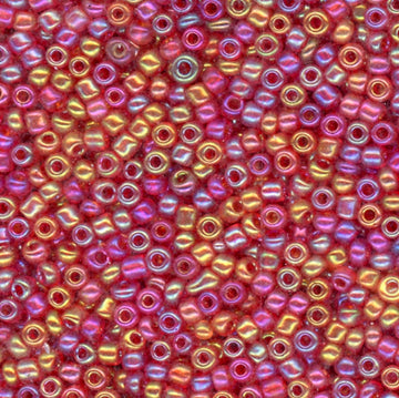 15/0 Bead Iridescent Christmas Red