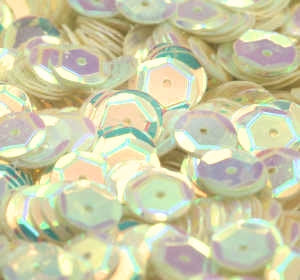 10mm Slightly Cupped Crystal Opaque Creme Puff