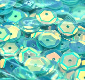 10mm Slightly Cupped Crystal Opaque Oceanside