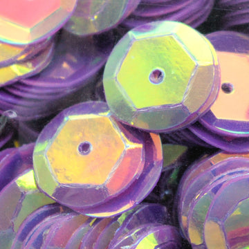 10mm Slightly Cupped Crystal Opaque Plum Dandy 100 Grams