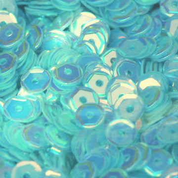 5mm Slightly Cupped Crystal Opaque Oceanside