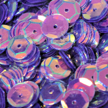 8mm Slightly Cupped Crystal Opaque Ultraviolet