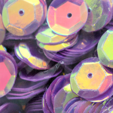 8mm Slightly Cupped Crystal Opaque Plum Dandy