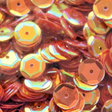 8mm Slightly Cupped Crystal Opaque Red Hot 100 Grams