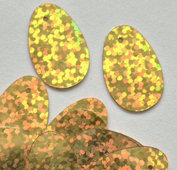 21mm Hologram Oval Gold
