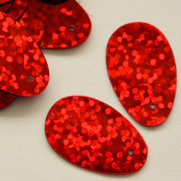 21mm Hologram Oval Red 100 Grams