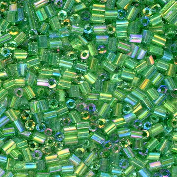 2-cut Bead Iridescent Christmas Green 500 Grams
