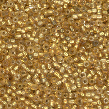 15/0 Bead Silver Lined Gold