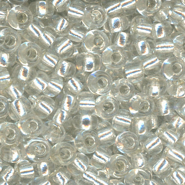 8/0 Bead Silver Lined Silver 100 Grams