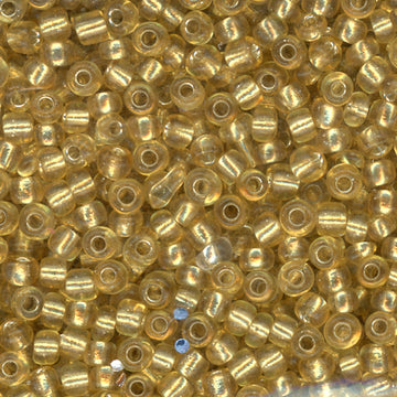 8/0 Bead Silver Lined Gold 100 Grams