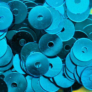 5mm Flat Metallic Turquoise 100 grams