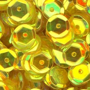 6mm Slightly Cupped Crystal Iris Luscious Lemon